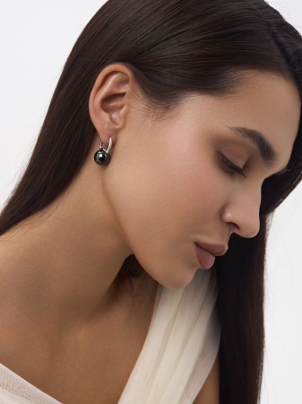 Купить оптом серьги из серебра с гематитами 2340334318 от Krasnoe