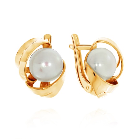 Купить оптом серьги из серебра с жемчугами 2320050845-2 от Krasnoe