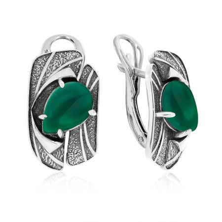 Купить оптом серьги из серебра с агатами 2310392394-60 от Krasnoe