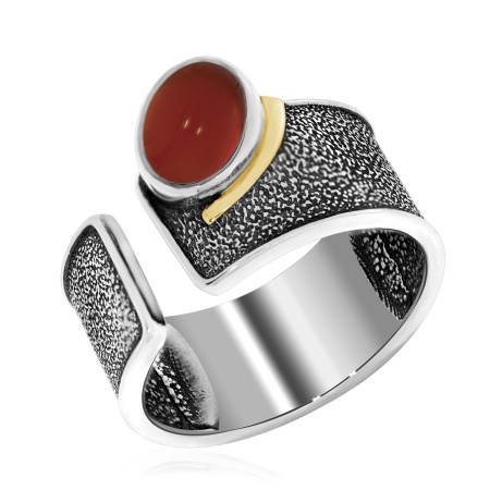 Купить оптом кольцо из серебра с агатом 1317392398-31 от Krasnoe