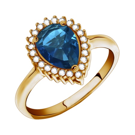 Купить оптом кольцо из серебра с кварцем и фианитами 1320180148-76 от Krasnoe