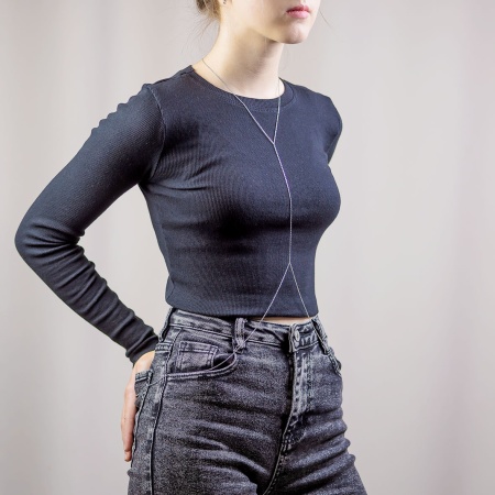 Купить оптом колье из серебра без вставок 8340405322-4-45 от Krasnoe