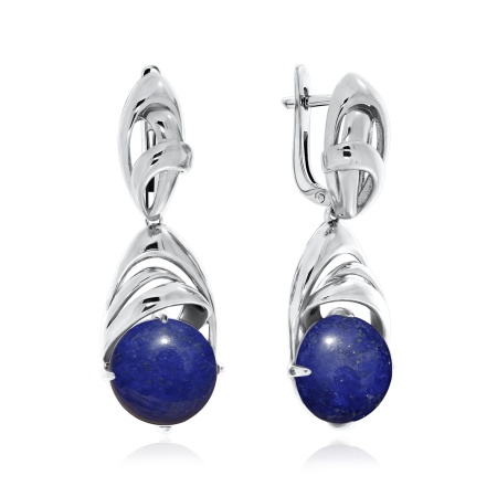 Купить оптом серьги из серебра с лазуритами 2340470953 от Krasnoe