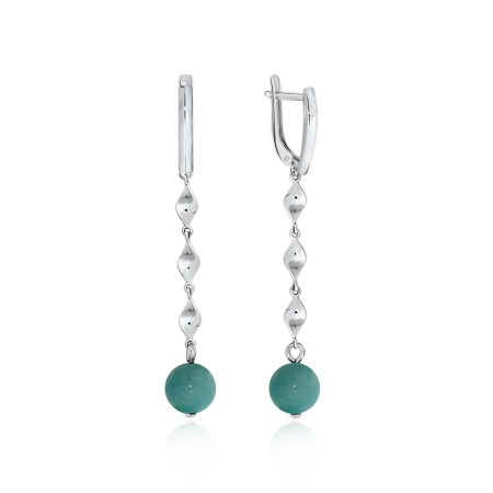 Купить оптом серьги из серебра с амазонитами 2340371514 от Krasnoe