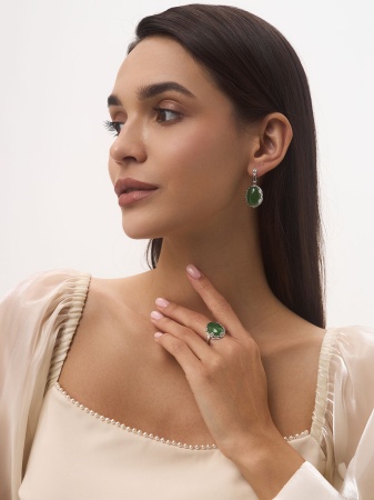 Купить оптом серьги из серебра с агатами 2340395729-60 от Krasnoe