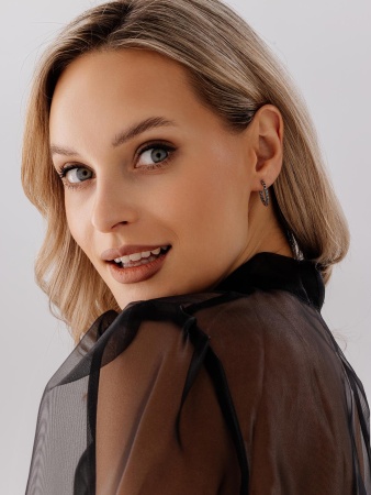 Купить оптом серьги из серебра с топазом 2320071315-76 от Krasnoe