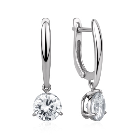 Купить оптом серьги из серебра с фианитами 2340205351 от Krasnoe