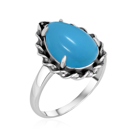 Купить оптом кольцо из серебра с бирюзой 1310Б25993 от Krasnoe