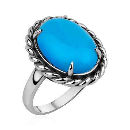 Купить оптом кольцо из серебра с бирюзой 1310Б26398 от Krasnoe