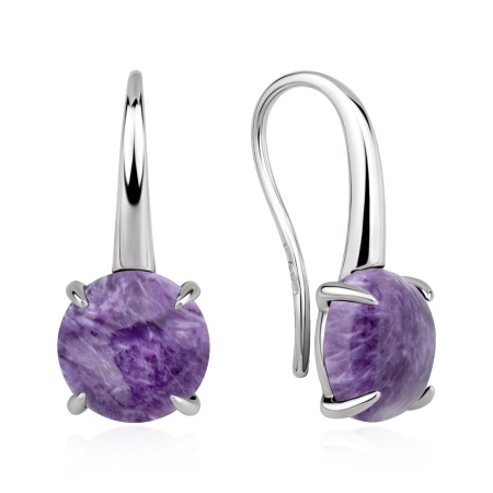 Купить оптом серьги из серебра с чароитами 2340464925 от Krasnoe