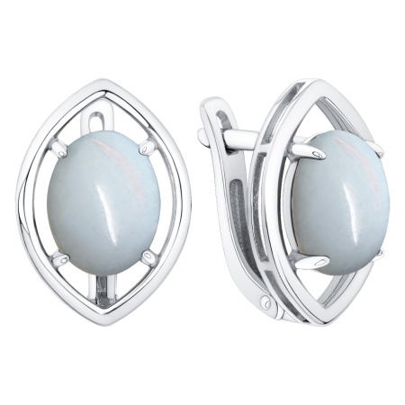 Купить оптом серьги из серебра с лунным камнем 2340935766 от Krasnoe