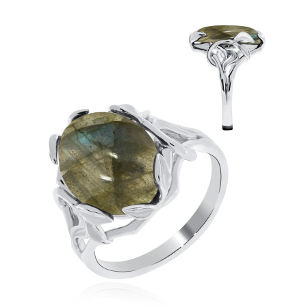 Купить оптом кольцо из серебра с лабрадоритом 1340Л01929 от Krasnoe