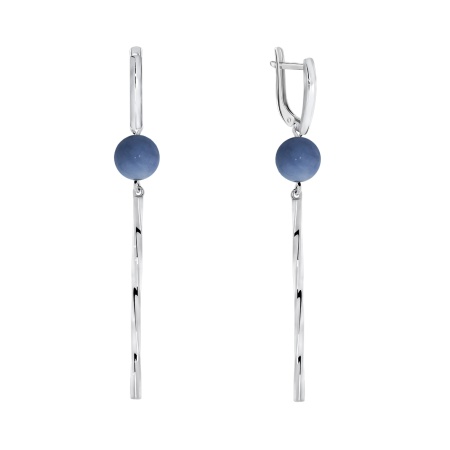 Купить оптом серьги из серебра с ангелитами 2340900725 от Krasnoe