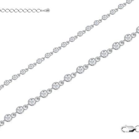 Купить оптом браслет из серебра с фианитами 4340200814л-19 от Krasnoe