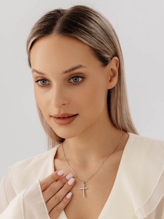 Купить оптом подвеска из серебра с фианитами 3340204680 от Krasnoe