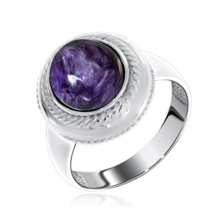 Купить оптом кольцо из серебра с чароитом 1340460933 от Krasnoe