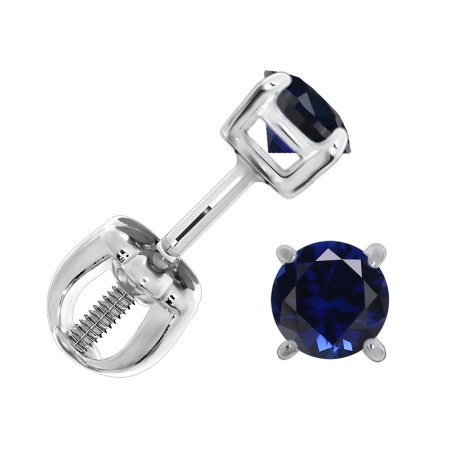 Купить оптом пусеты из серебра с натуральными корундами П340160140-80 от Krasnoe