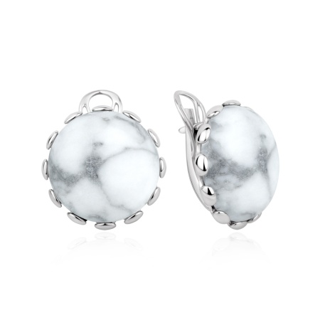 Купить оптом серьги из серебра с кахолонгами 2340К06633 от Krasnoe