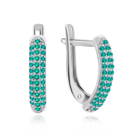 Купить оптом серьги из серебра с нанокристаллами 2340870167-61 от Krasnoe