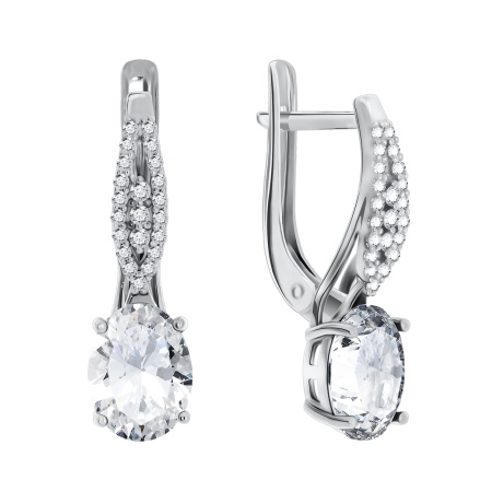 Купить оптом серьги из серебра с фианитами 2340200186 от Krasnoe