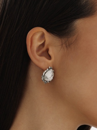 Купить оптом серьги из серебра с кахолонгами 2310К05992 от Krasnoe