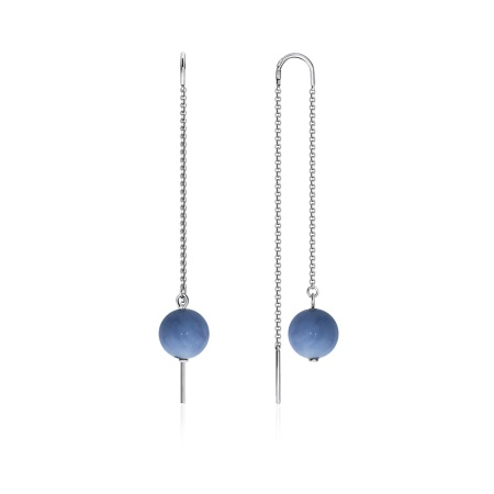 Купить оптом серьги из серебра с ангелитами 2340900712 от Krasnoe