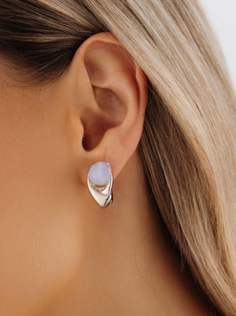 Купить оптом серьги из серебра с агатами 2340392362-84 от Krasnoe