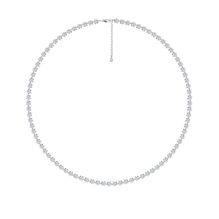 Купить оптом колье из серебра с фианитами 8340203040-45 от Krasnoe