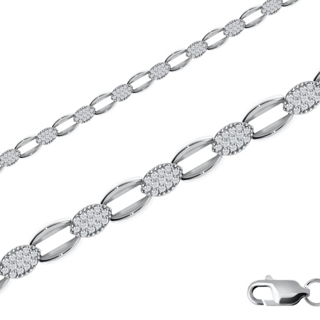 Купить оптом браслет из серебра с фианитами 4340200273-16 от Krasnoe