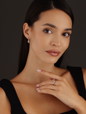 Купить оптом серьги из серебра с кошачий глазами 2340265035-30 от Krasnoe