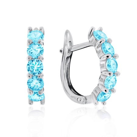 Купить оптом серьги из серебра с топазами 2340071321 от Krasnoe