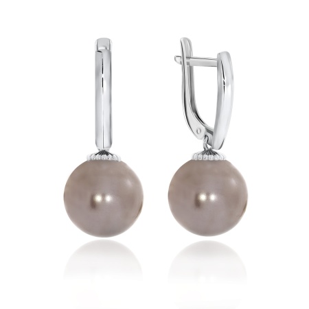 Купить оптом серьги из серебра с жемчугами 2340240833-21 от Krasnoe