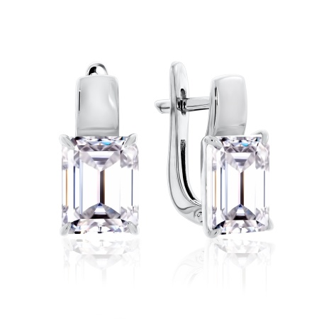 Купить оптом серьги из серебра с фианитами 2340201108 от Krasnoe