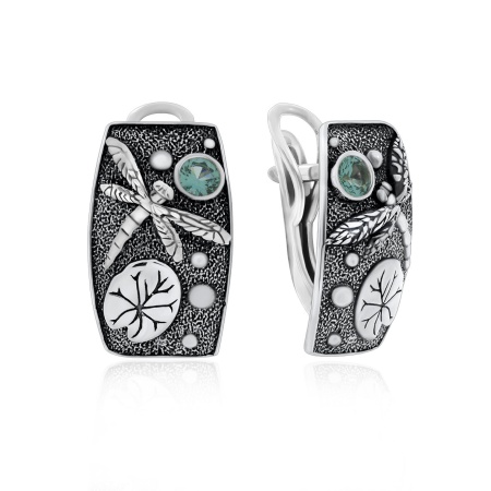 Купить оптом серьги из серебра с ситаллами 2310881767-78 от Krasnoe