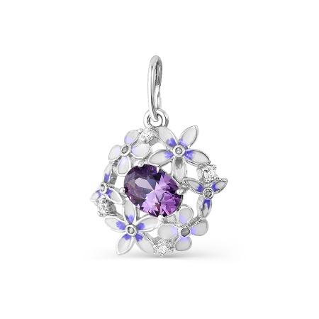 Купить оптом подвеска из серебра с синтетическими вставками 3987033994-6 от Krasnoe