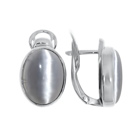 Купить оптом серьги из серебра с кошачий глазами 2340260932-21 от Krasnoe