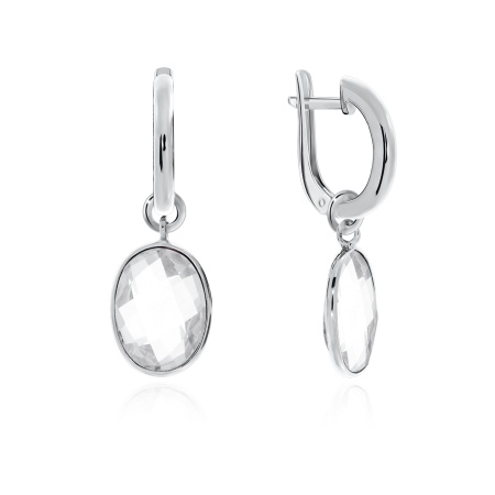 Купить оптом серьги из серебра с хрусталём 2340522899 от Krasnoe