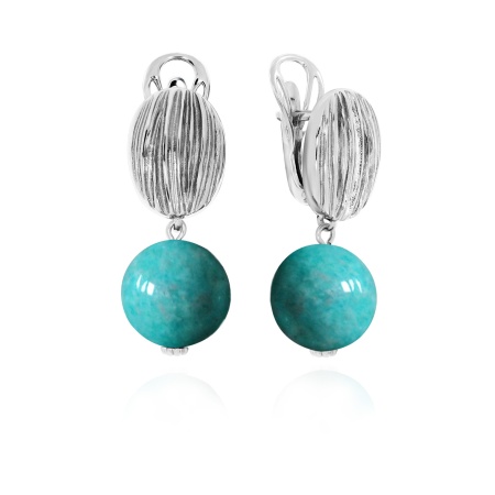 Купить оптом серьги из серебра с агатами 2340651387-77 от Krasnoe