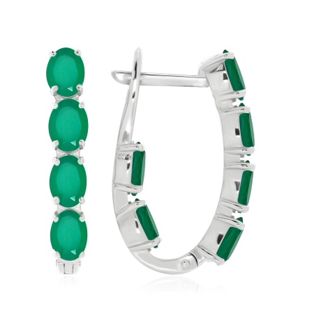 Купить оптом серьги из серебра с агатами 2340391182-60 от Krasnoe