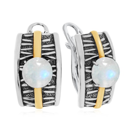 Купить оптом серьги из серебра с лунным камнем 2317931754 от Krasnoe