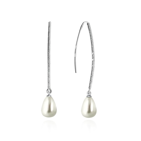 Купить оптом серьги из серебра с жемчугами 2340241080 от Krasnoe