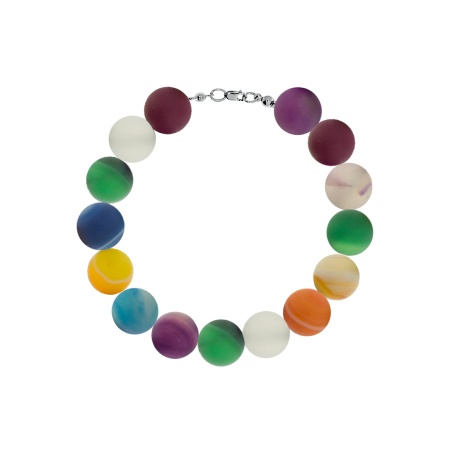 Купить оптом браслет из серебра с агатами 4340396119-19-2 от Krasnoe