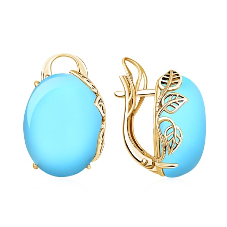 Купить оптом серьги из серебра с бирюзой 2320315049 от Krasnoe