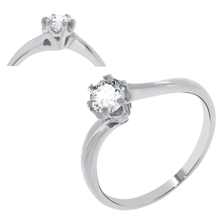 Купить оптом кольцо из серебра с фианитами 1340200134 от Krasnoe