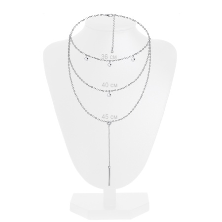 Купить оптом колье из серебра с фианитами 8340206231 от Krasnoe