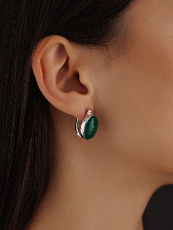 Купить оптом серьги из серебра с агатами 2340390932-60 от Krasnoe