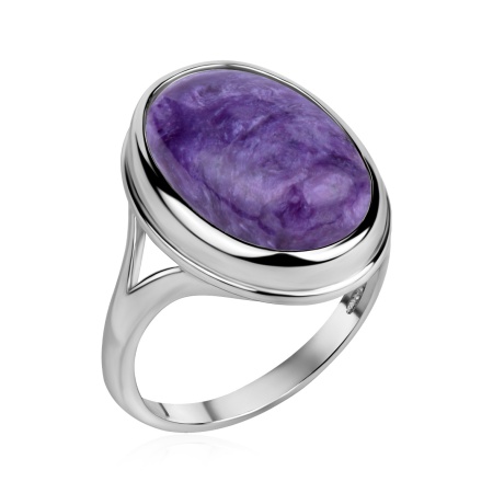 Купить оптом кольцо из серебра с чароитом 1340466378 от Krasnoe