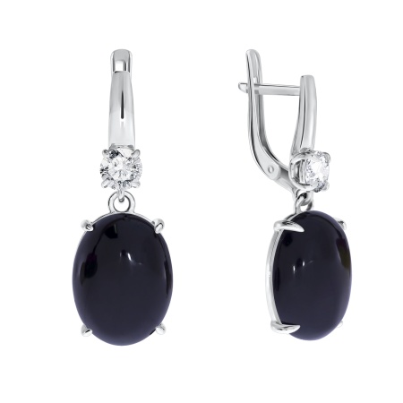 Купить оптом серьги из серебра с агатами и фианитами 2340390512-20 от Krasnoe