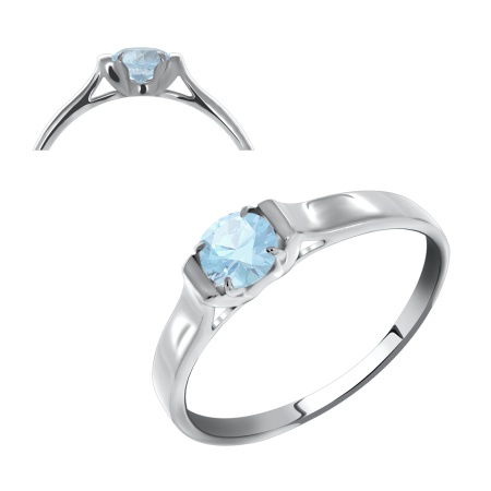 Купить оптом кольцо из серебра с топазом, топазом и топазом 1340070264 от Krasnoe