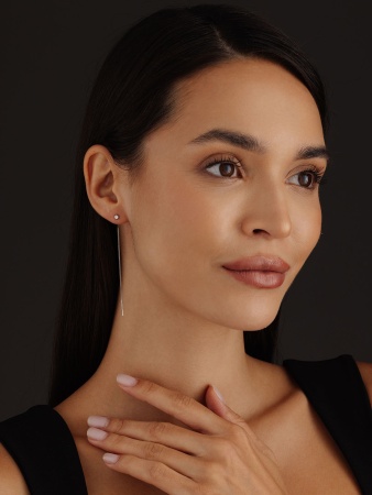 Купить оптом серьги из серебра с фианитами Ц340200325-1 от Krasnoe